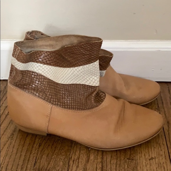 Italian Leather Booties - size 39 (fit like a 38) - Picture 1 of 5